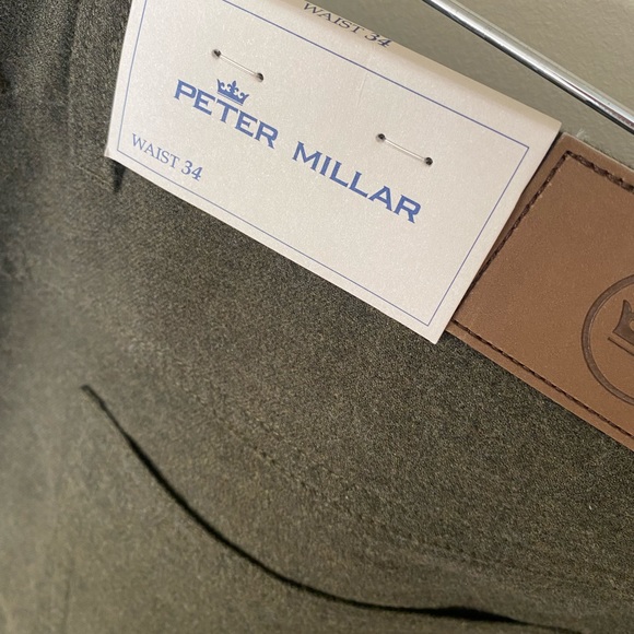 NWT peter millar flannel five pocket pants in loden / green - Picture 4 of 6